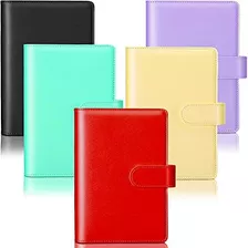 5 Piezas Carpeta De Cuaderno De Cuero Pu A6 Recargable 6 De