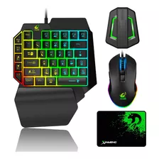 Combinación Teclado Y Mouse Juegos, Teclado Con Led Arcoíris