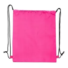 10 Unidades Mochila Saco Colorido Em Nylon Cor Rosa Desenho Do Tecido Liso