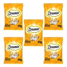 Petisco Dreamies Queijo 40g 5 Unid Gatos Adultos Nuggets