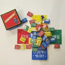 Box Card Caja Tarjeta Sorpresa Con 50 Chocolates