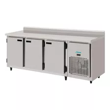 Balcão Refrigerado Encosto 3 Portas 2,00 Mts Aço Inox Kofisa