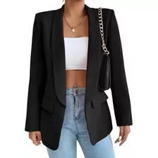 Blazer Casaco Preto Para Mulher De Alfaiataria Acinturado