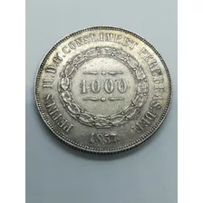 Moeda De Prata 1000 Reis 1857 Sob