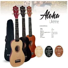 Ukelele Aloha 21 Color Natural C Estuche Javasi Chile