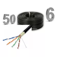 Rollo 50 Mts Cable De Red Utp Cat6 Cca Interior Exterior Ne