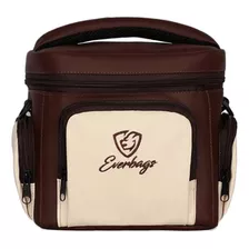 Bolsa Térmica Master 7 Litros Fitness Marmita Lancheira Viagem Funcional Preto Marrom Creme