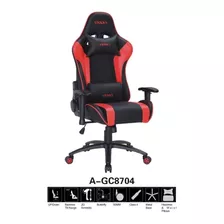 Silla Butaca Gamer Sate A Gc8704 Rojo Y Negro Material Del Tapizado Cuero Sintético