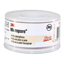 Fita Micropore Cor Da Pele -3m - Bege 25mm X 10m Com 3 Rolos