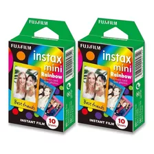Papel Filme Instax Mini 7, 8, 9, 11 Fujifilm Rainbow 20poses