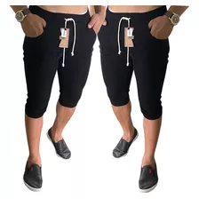  Bermuda Jeans Capri Joggings Masculina Jogger Calça Dens