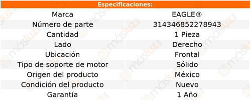 1) Soporte Motor Del Der E-350 Club Wagon 10 Cil 6.8l 03/05 Foto 3