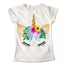 Blusa Unicornio Colores Playera Estampado Ojos Flores 006