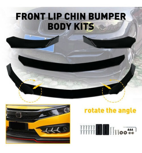 Universal Front Bumper Lip Body Kit Splitter Spoiler Lip  Mb Foto 3