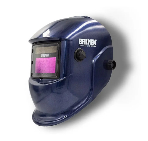 Mascara Soldar Careta Fotosensible Bremen 7677 Mig Mag Tig Azul Liso