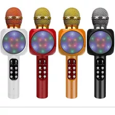 Microfono Bluetooth Inalambrico Karaoke Parlante Luces Niños