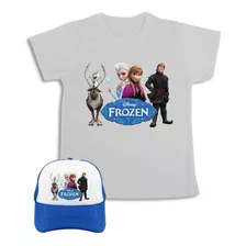 Frozen Camiseta + Gorra Combo Para Niñas