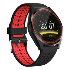 Smartwatch Con Pantalla Lcd Bluetooth Color Rojo - Ps