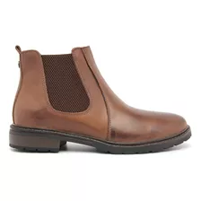 Bota Chelsea Masculina Couro Sola Macia Costurada Reforçada