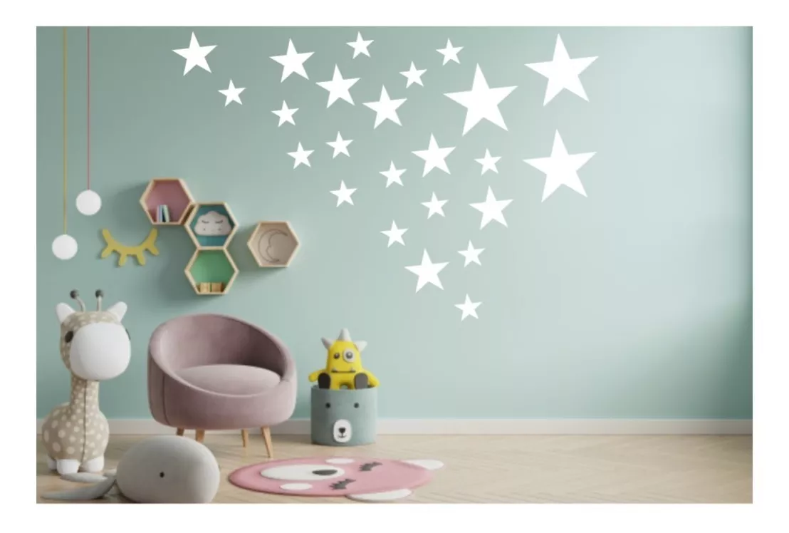 Estrellas Para Pared Habitación Infantil Adhesivas Sticker 