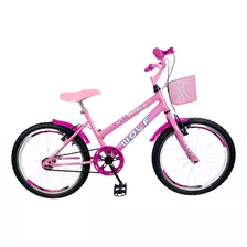 Bicicleta Infantil Aro 20 Feminina + Aro Aero + Cesta 