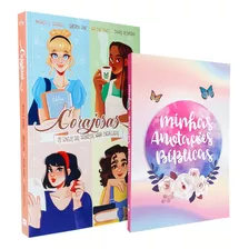 Livro Romance Corajosas Princesas E Bloco Anotações Bíblicas Flores