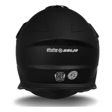 Capacete Etceter Solid Motocross Trilha Off Road Cor Preto Fosco Tamanho Do Capacete 60