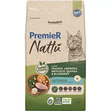 Ração Premier Nattu Gato Castrados Abóbora 7,5kg