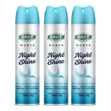 Desodorante Brut Women Night Shine Kit 3 Unidades