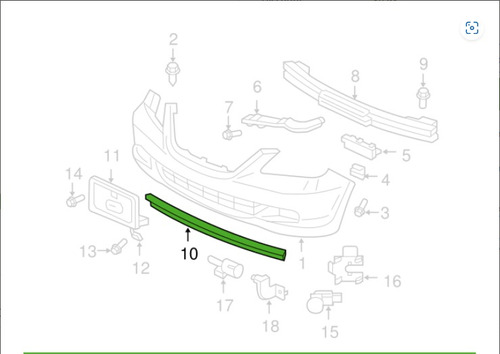 Spoiler Bumper Honda Odyssey 05-10 Nuevo Foto 3