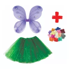 Disfraz Alas Mariposa Falda Tutu 30 Cm Besitos De Tela Halloween