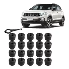 Kit Capa Parafusos Roda Vw T-cross Nivus Virtus Polo Jetta