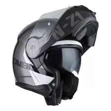 Capacete Articulado Nzi Combi 2 Flydeck Anthracite Fosco