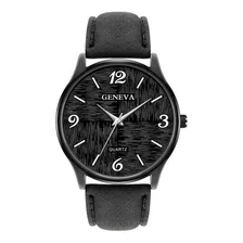 Reloj De Pulsera De Cuarzo Con Correa De Cuero Para Hombre