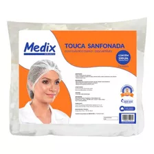  Touca Medix Descartável Sanfonada Branca Pct C/100