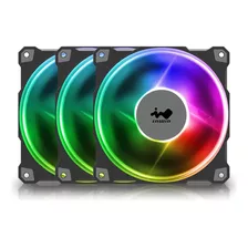 Kit 3 Ventiladores Gamer In Win Jupiter Aj120 Rgb 120mm