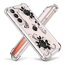 Funda Cutebe Para Samsung Galaxy S22 - Black Flower