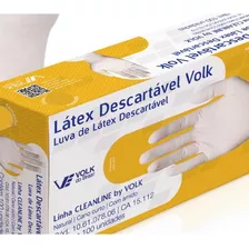 1 Cx Luva De Látex Com Pó Volk - Tamanho G