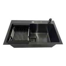 Cuba Gourmet Quadrada Aço Inox 304 Preto Acessórios 60x40cm