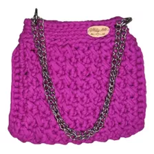 Bolsa Trasversal De Crochê Feminina Bruna Lilas Gmilly Arts