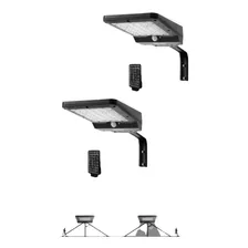 Pack2 Lampara Luminario Solar Fijo Suburbano 15w 7000k 1600l