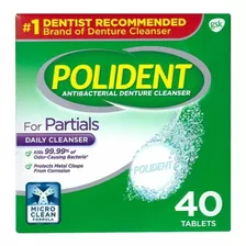 Polident Limpiador Antibacteriano De Dentadura Parcial 40 Ea