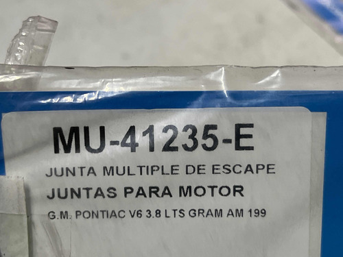 Junta Mltiple Escape Lumina 3.8 92-99 Camaro 3.8 95-02 Foto 2