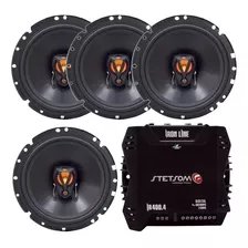 Jogo 4 Falantes 6 Jbl 200w Fiat Mobi Siena + Módulo 400w Rms