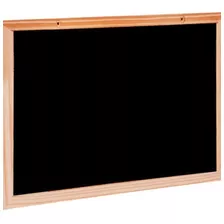 Mega Quadro Lousa Madeira 80x60cm Cor Negro