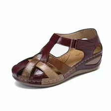 Sandálias Ortopédicas Para Mulheres E Sapatos Retrô Punta Re