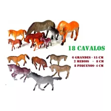 18 Cavalos Miniatura Brinquedo Animal Infantil Fazenda