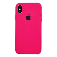 Capa Capinha Silicone Case Compatível iPhone XS Rosa Pink