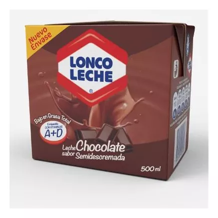 Leche Loncoleche Chocolate 500cc(12 Unidades) Super