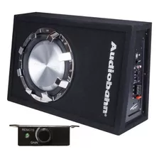 Audiobahn Sistema Woofer Amplificado Slim 12 250w Abs12amp Color Negro